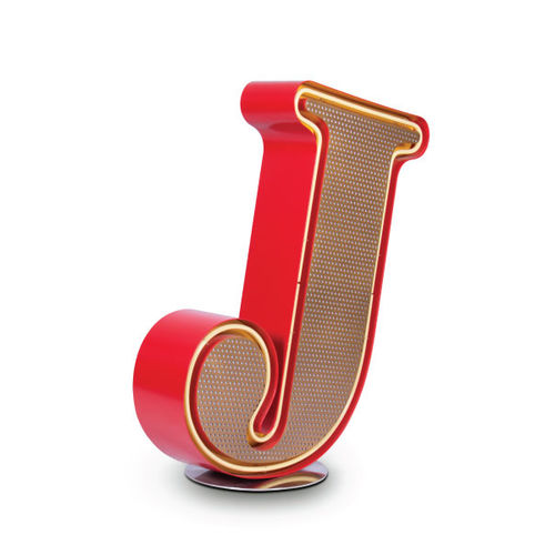Lampada da terra - LETTER J - DelightFULL - in alluminio / in acrilico / design originale