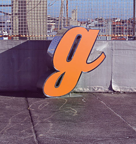 Applique design originale - LETTER G - DelightFULL - da interno / in acciaio inossidabile / in acrilico