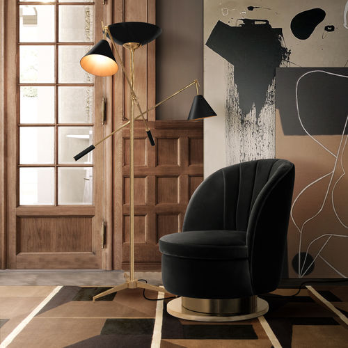 Lampada da terra - TORCHIERE - DelightFULL - in alluminio / in ottone / contemporanea