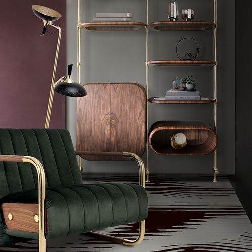 Lampada da terra - ABBEY - DelightFULL - in alluminio / in ottone / contemporanea