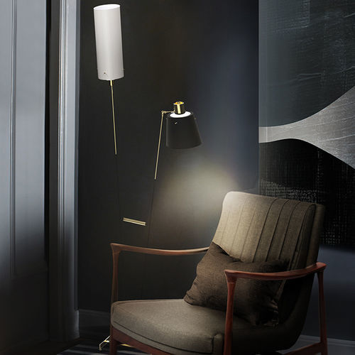Lampada da terra - PASTORIUS - DelightFULL - in alluminio / in ottone / in acrilico