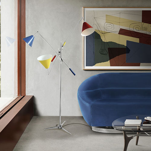 Lampada da terra - SINATRA - DelightFULL - in alluminio / in ottone / in acciaio
