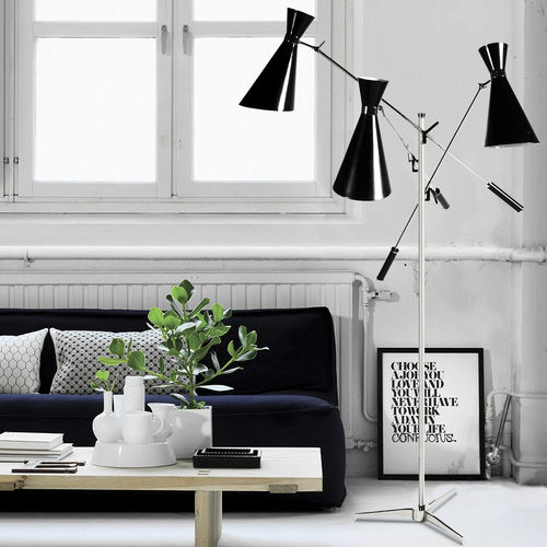 Lampada da terra - STANLEY - DelightFULL - in alluminio / in ottone / in acciaio
