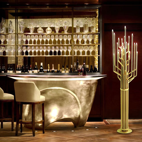 Lampada da terra - JANIS - DelightFULL - in ottone / design originale / con cavo