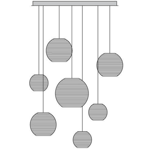 Lampadario contemporaneo - SCALABILITY - graypants  - in vetro / con diffusori sferici / 1 livello