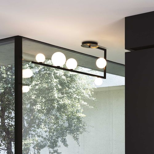 Lampadario contemporaneo - BIRDS PL5 - Ideal Lux S.r.l.  - in vetro soffiato / in metallo / in ottone