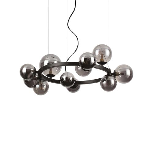 Lampadario contemporaneo - PERLAGE SP11 - Ideal Lux S.r.l.  - in vetro soffiato / in metallo / in ottone