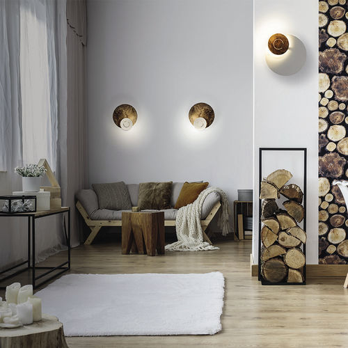 Applique contemporanea - DOPPIOZERO - Knikerboker - da interno / in acciaio lucido / con disco diffusore