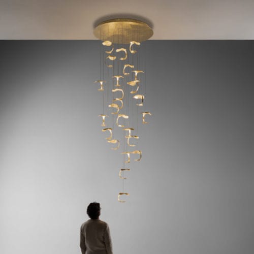Lampada a sospensione - LE GIGINE - Knikerboker - in acciaio / contemporanea / con cavo