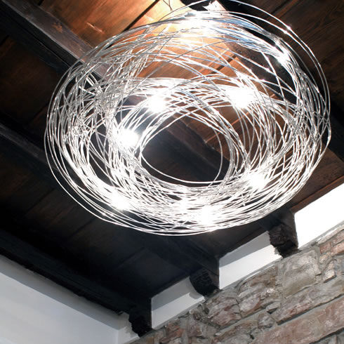Lampada a sospensione - CONFUSIONE: S 100 - Knikerboker - in alluminio / in acciaio / contemporanea
