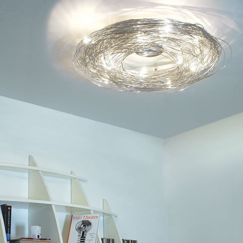 Plafoniera contemporanea - CONFUSIONE: PL 75 - Knikerboker - rotonda / in alluminio / LED