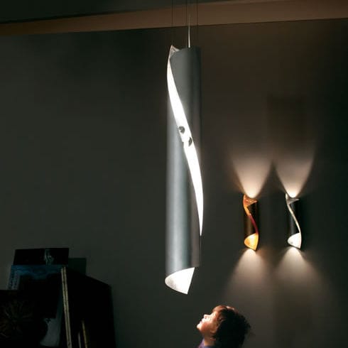 Lampada a sospensione - HUÉ: S 135 - Knikerboker - in acciaio / contemporanea / con cavo