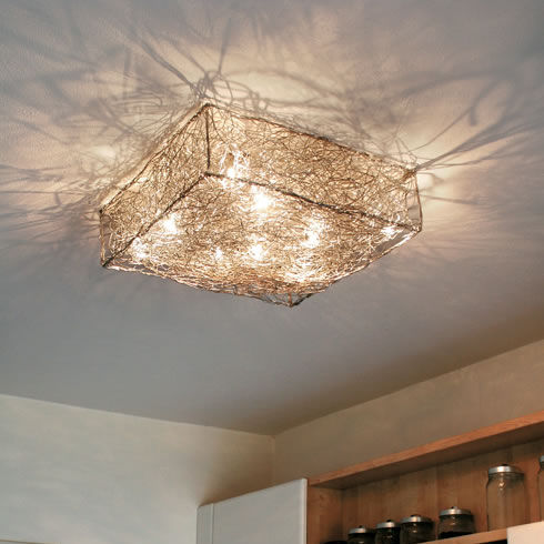 Plafoniera contemporanea - QUADRO: P/PL 45 - Knikerboker - in alluminio / LED / da interno