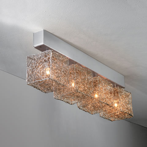 Plafoniera contemporanea - KUBINI: T 4 - Knikerboker - in alluminio / alogena / da interno