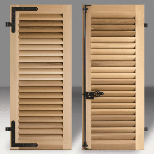 Persiana battente - LALLEMANT FERMETURES : CADRE RED CEDAR 1 - Lallemant - a lamelle / in legno / per finestra