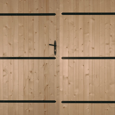 Porta battente per garage - LALLEMANT FERMETURES : IRIS 4 - Lallemant - in legno / manuale
