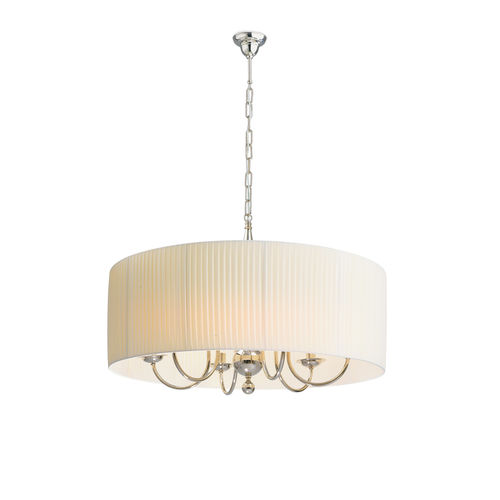 Lampadario classico - SENECA : 2590 - LUMIS SRL - in ottone / in tessuto / da 6 lampadine