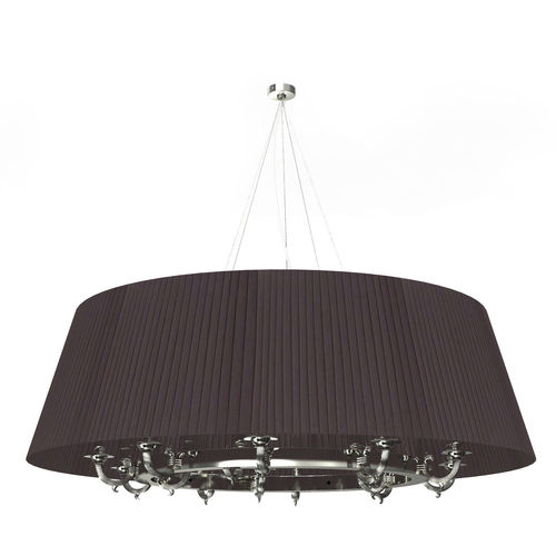 Lampadario classico - SENECA : 2593 - LUMIS SRL - in ottone / in tessuto / da 10 lampadine