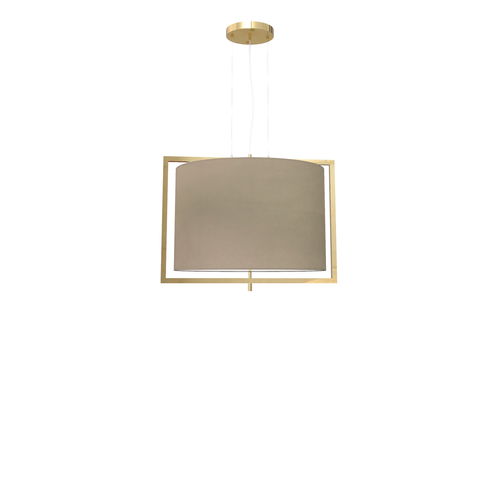 Lampada a sospensione - GAMMA : 1835 - LUMIS SRL - in ottone lucidato / in vetro / in tessuto