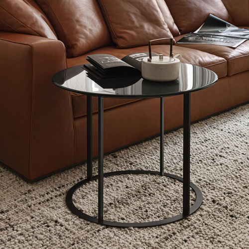 Tavolo d'appoggio contemporaneo - PATHOS - MAXALTO - in fibra di legno / in marmo / con supporto in acciaio