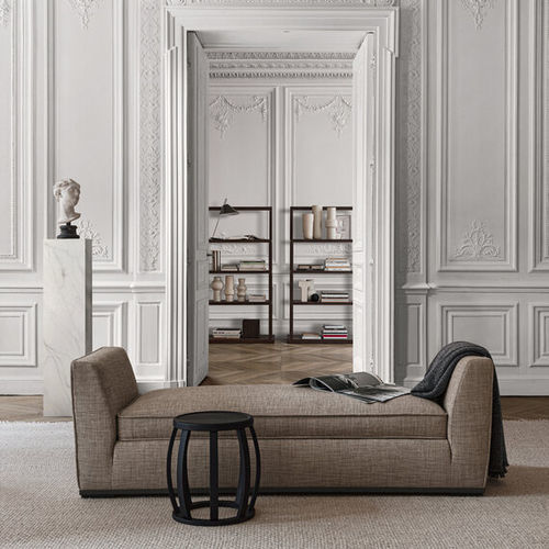 Divanetto imbottito contemporaneo - INTERVALLUM - MAXALTO - in tessuto / in pelle / con supporto in plastica