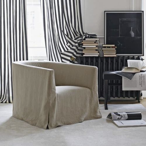 Poltrona contemporanea - CRONO - MAXALTO - in tessuto / in acciaio / beige