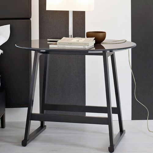 Tavolo d'appoggio contemporaneo - RECIPIO '14 - MAXALTO - in legno / con supporto in legno massiccio / rettangolare