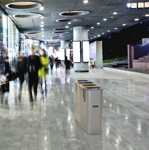 Portarifiuti per raccolta differenziata - MUNICH - CERVIC ENVIRONMENT - pubblico / in acciaio galvanizzato / in acciaio inossidabile