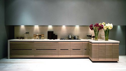 Cucina contemporanea - Alison - Aurora cucine - in noce / con isola / a L