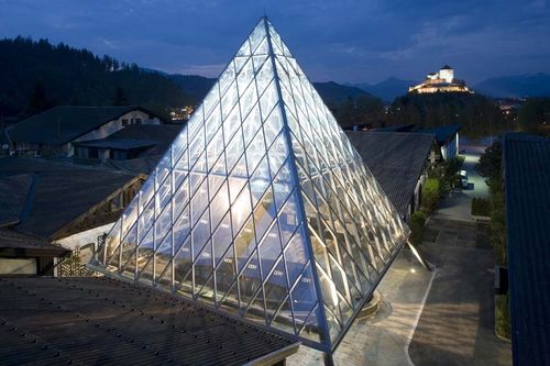 Rivestimento di facciata in griglia - RIEDEL - Stahlbau Pichler - in metallo / in lamiera grecata