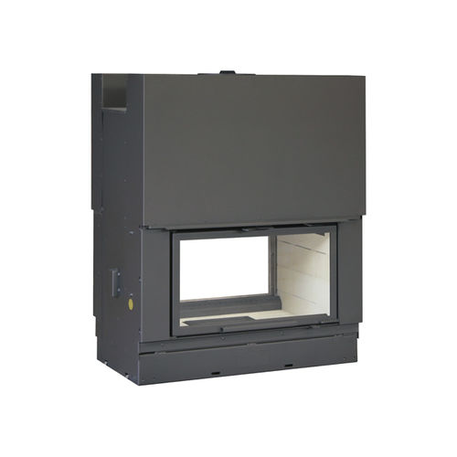Focolare chiuso a legna - H1000 - Axis - a 1 faccia / in acciaio