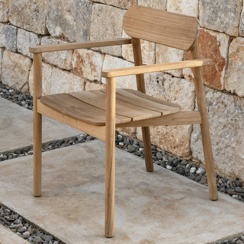 Sedia da pranzo contemporanea - Freya - VINCENT SHEPPARD - da esterno / in teak / con supporto in legno massiccio