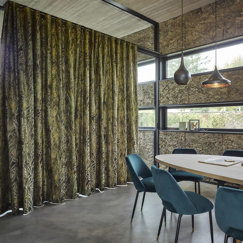 Tessuto per tende - GERMAINE - KOBE INTERIOR FABRICS - con motivi naturali / in poliestere / in lino