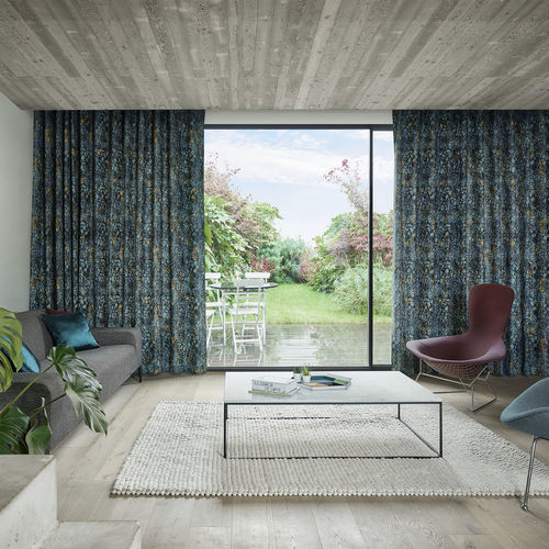 Tessuto per tende - TILIA   - KOBE INTERIOR FABRICS - a motivi / in poliestere / in lino