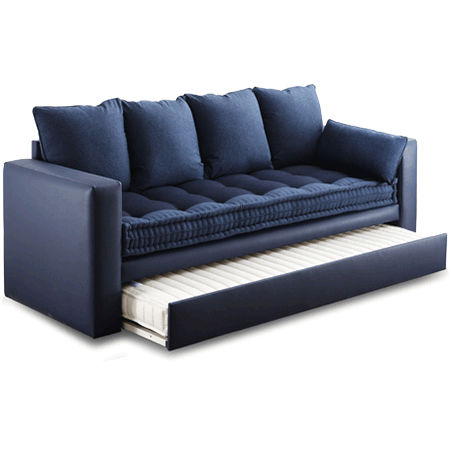 Divano contemporaneo - EXTRAS - le lit national - in tessuto / con letto estraibile / blu