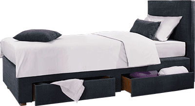 Letto singolo - KANGAROO - le lit national - contemporaneo / a cassetti / in tessuto