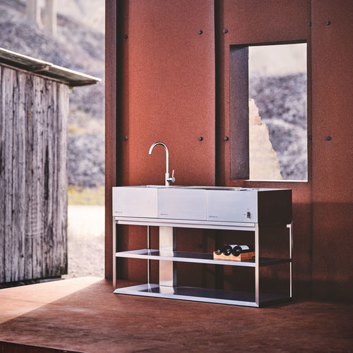 Isola cucina minimalista - Open Kitchen - Röshults - in metallo / da esterno / incolore
