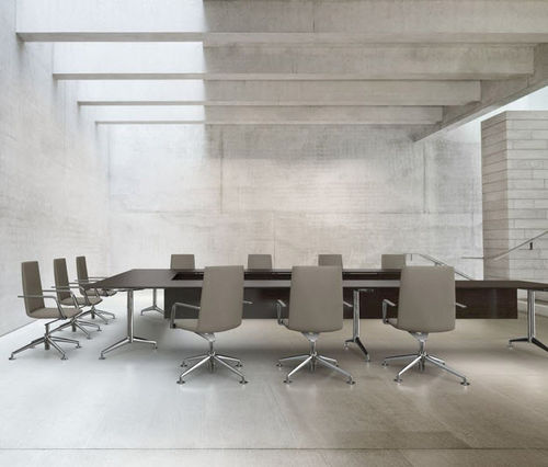 Tavolo da conferenza contemporaneo - FINA FLEX 7911 - Brunner GmbH - in HPL / con supporto in metallo / rettangolare