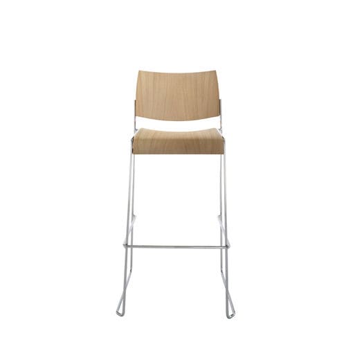 Sedia alta contemporanea - LINOS 1201 - Brunner GmbH - da interno / in legno / in acciaio
