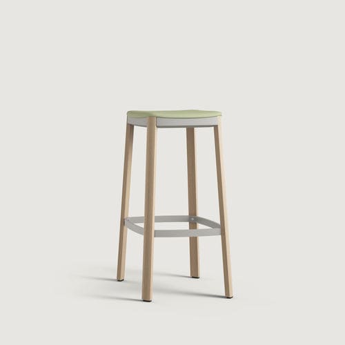 Sgabello da bar contemporaneo - NATE 7611 - Brunner GmbH - in plastica / con supporto in quercia / con supporto in faggio