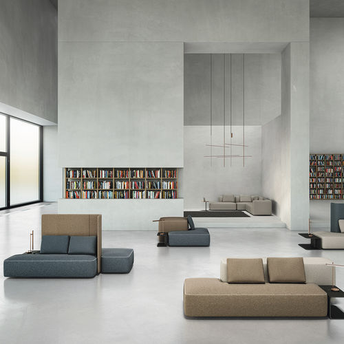 Divanetto imbottito modulare - PADS - Brunner GmbH - contemporaneo / in tessuto / contract