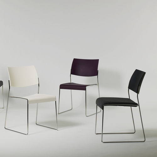 Sedia da conferenza contemporanea - LINOS 1206 - Brunner GmbH - da interno / in plastica / in legno compensato