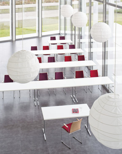 Tavolo da conferenza contemporaneo - SLEIGHT ULTRALIGHT 2244/0 - Brunner GmbH - impiallacciato in legno / in HPL / con supporto in acciaio