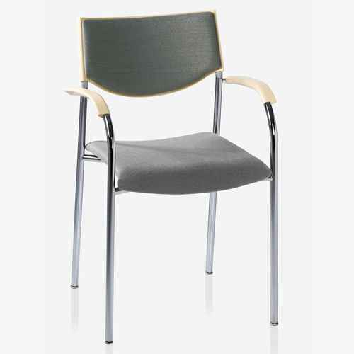 Sedia visitatore contemporanea - JUMP 402 - Brunner GmbH - da interno / in tessuto / in metallo