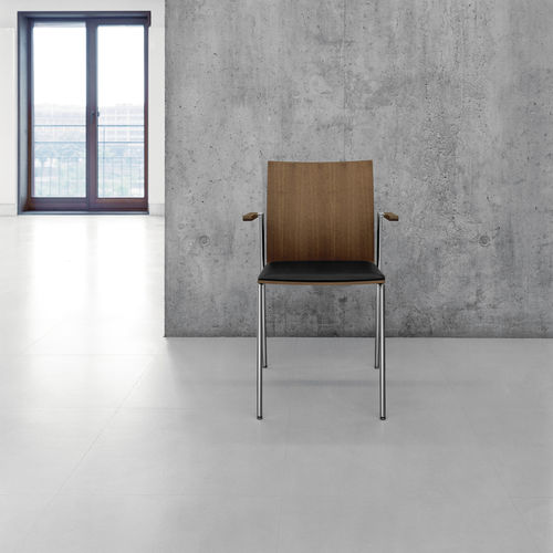 Sedia visitatore minimalista - MILANO LIGHT 5206/A - Brunner GmbH - da interno / in tessuto / in pelle