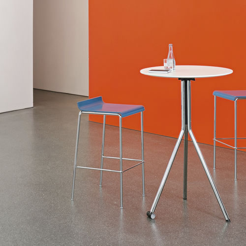 Sgabello da bar contemporaneo - VERONA 5321 - Brunner GmbH - in pelle / in legno / in HPL