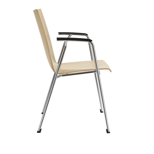 Sedia da conferenza contemporanea - FIRST LINE 4506/A - Brunner GmbH - da interno / in tessuto / in faggio