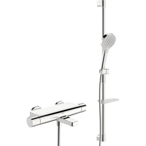 Miscelatore doppio comando per vasca - HANSAOPTIMA - HANSA - da parete / termostatico / in metallo cromato