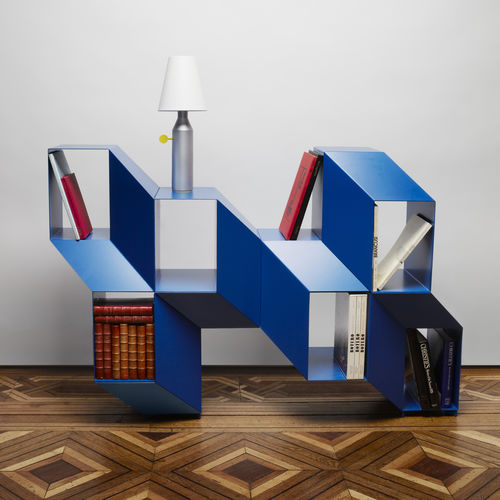 Scaffale design originale - ROCKY - LA CHANCE - in acciaio laccato / blu