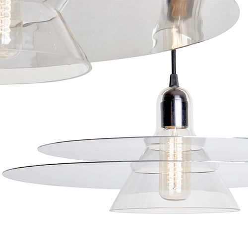 Lampada a sospensione - CYMBAL - LA CHANCE - in metallo cromato / contemporanea / con cavo